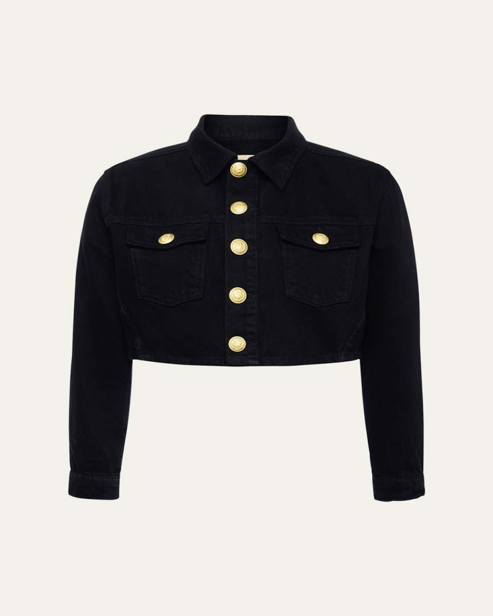 Genevie Cropped Denim Jacket